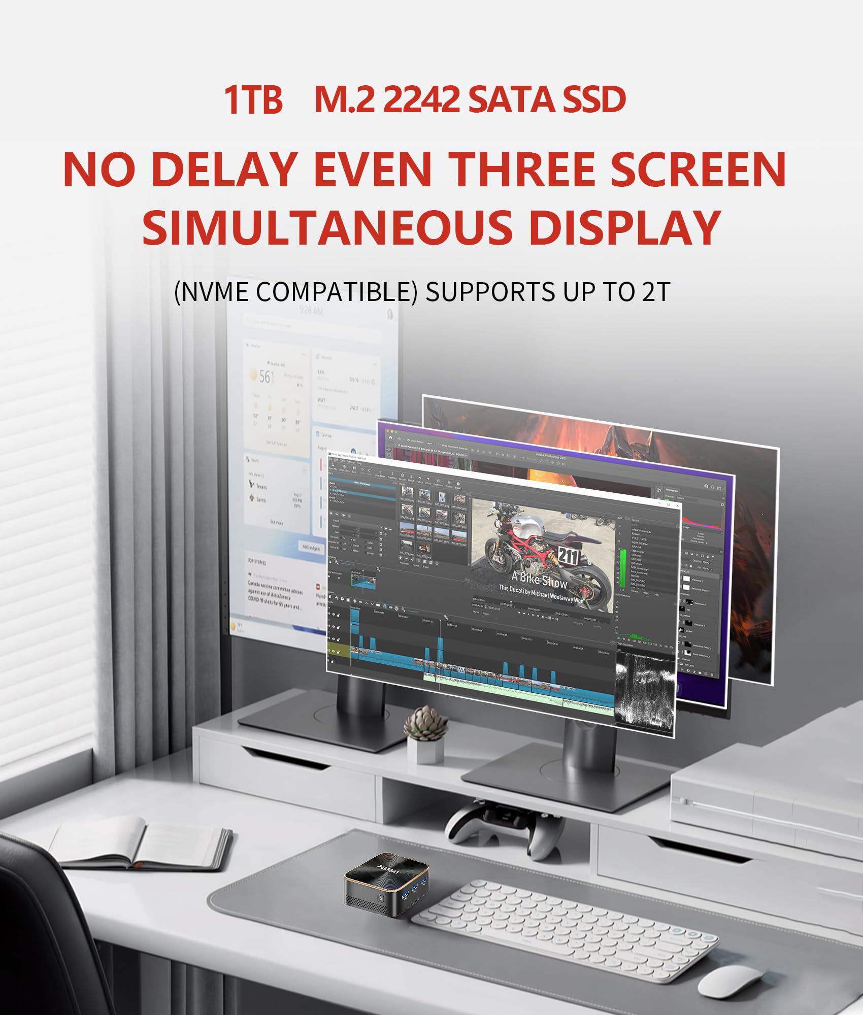 Amazon.co.jp: FIREBAT Mini PC N100 Intel、1TB M.2 SSD SATA 16GB